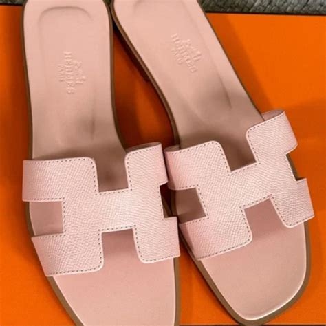 pink hermes sandles|fluffy hermes sandals.